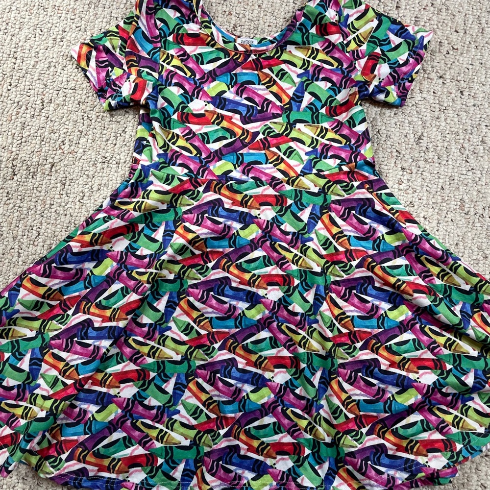Mia Belle Girls Crayon Dress